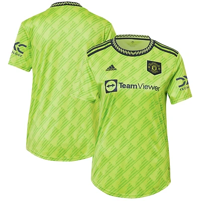 Maillot Manchester United 2022/23 Third Replica adidas vert fluo pour femme