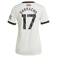 Maillot réplique adidas Originals Alejandro Garnacho crème Manchester United 2024/25 pour femme