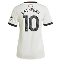 Maillot réplique adidas Originals Marcus Rashford crème Manchester United 2024/25 pour femme