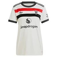 Maillot adidas Originals Rasmus Højlund crème Manchester United 2024/25 troisième réplique pour femme