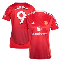 Women's adidas Rasmus Højlund Red Manchester United 2024/25 Home Replica Player Jersey