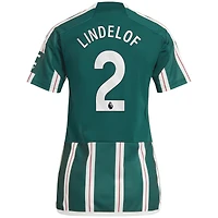 Maillot de joueur réplique extérieur Manchester United 2023/24 adidas Victor Lindelof vert pour femme