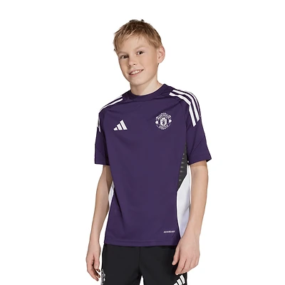Maillot d'entraînement adidas violet Manchester United 2025/26 AEROREADY pour jeunes