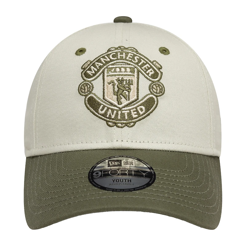 Youth New Era  Tan Manchester United Contrast 9FORTY Adjustable Hat