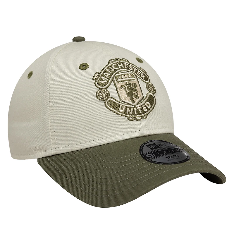 Youth New Era  Tan Manchester United Contrast 9FORTY Adjustable Hat
