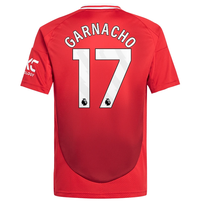 Maillot de joueur réplique domicile adidas Alejandro Garnacho rouge Manchester United 2024/25 pour jeune