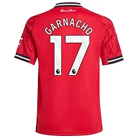Youth adidas Alejandro Garnacho Red Manchester United Home 2025/26 Replica Player Jersey