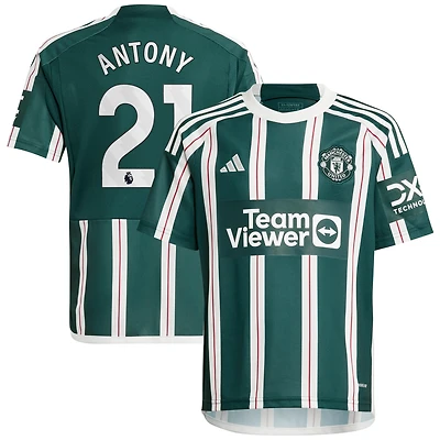 Youth adidas Antony Green Manchester United 2023/24 Away Replica Player Jersey