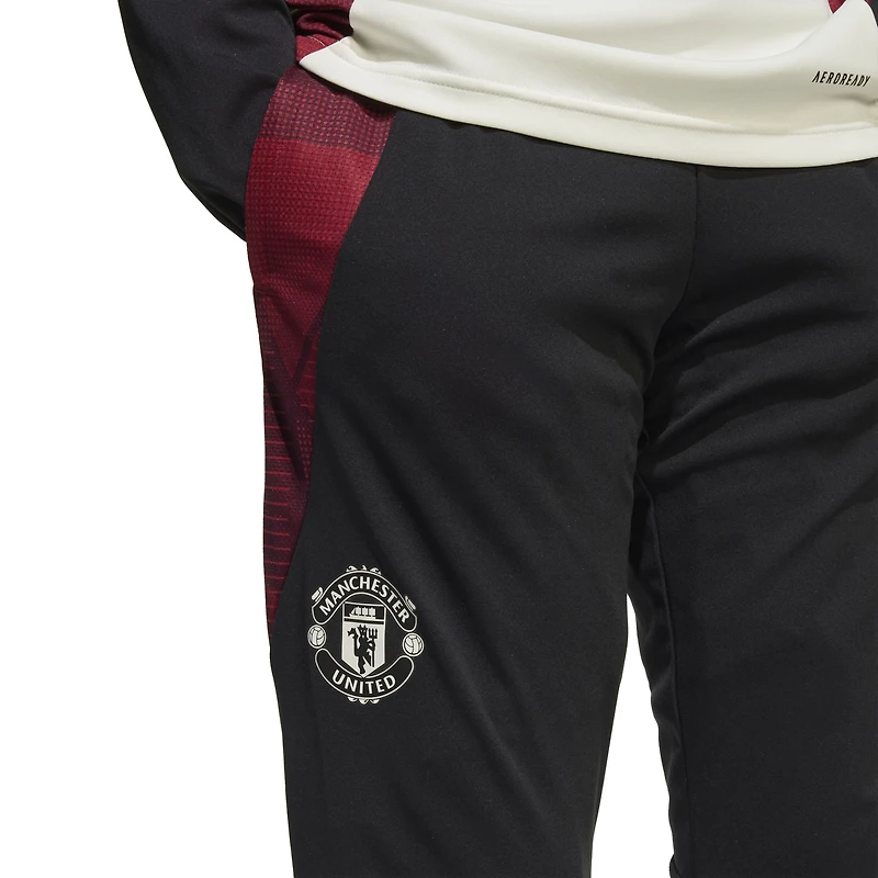 Youth adidas Black Manchester United 2024/25 AEROREADY Training Pants