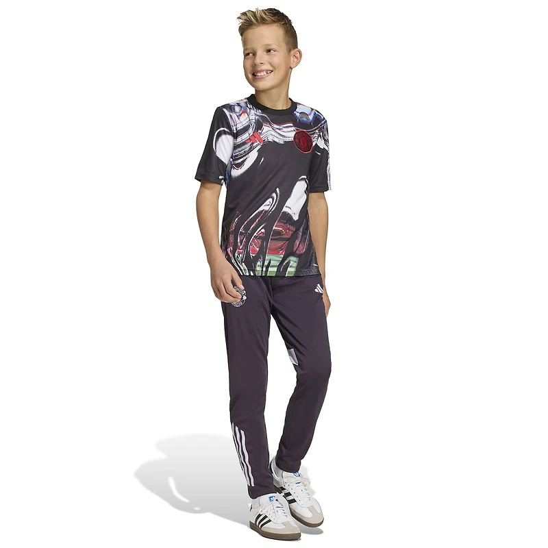 Youth adidas Black Manchester United 2025/26 Pre-Match Training Jersey