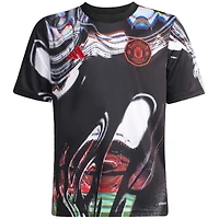 Maillot d'entraînement d'avant-match adidas noir Manchester United 2025/26 pour jeunes