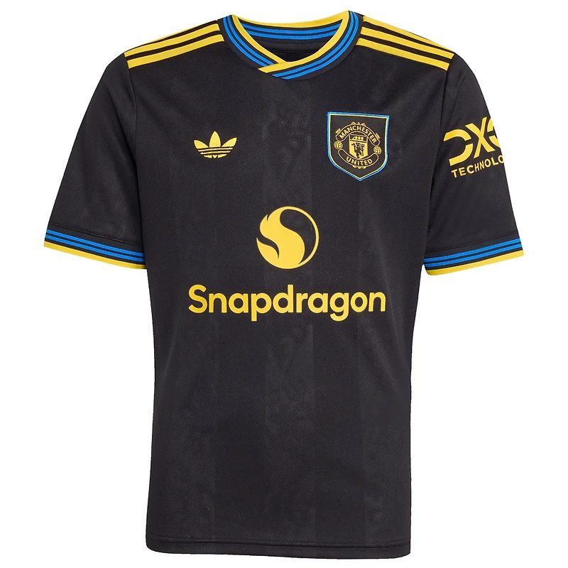 Youth adidas  Black Manchester United 2025/26 Third Replica Jersey