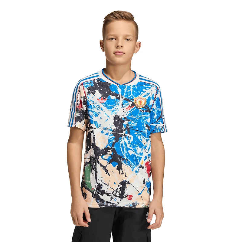 Youth adidas Blue Manchester United X Stone Roses Replica Jersey