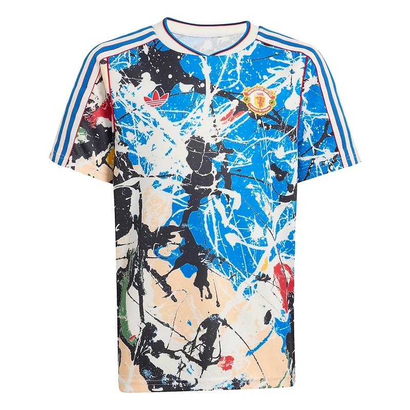 Youth adidas Blue Manchester United X Stone Roses Replica Jersey