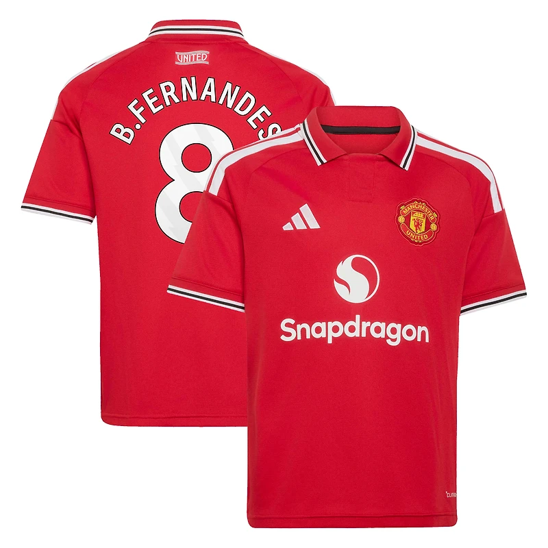 Youth adidas Bruno Fernandes Red Manchester United 2026/27 Home Replica Jersey