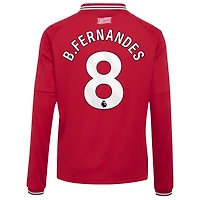 Youth adidas Bruno Fernandes Red Manchester United 2026/27 Home Replica Long Sleeve Jersey