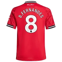 Youth adidas Bruno Fernandes Red Manchester United Home 2025/26 Replica Player Jersey