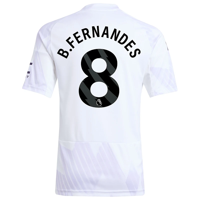 Youth adidas Bruno Fernandes White Manchester United 2025/26 Away Replica Player Jersey