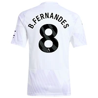 Youth adidas Bruno Fernandes White Manchester United 2025/26 Away Replica Player Jersey