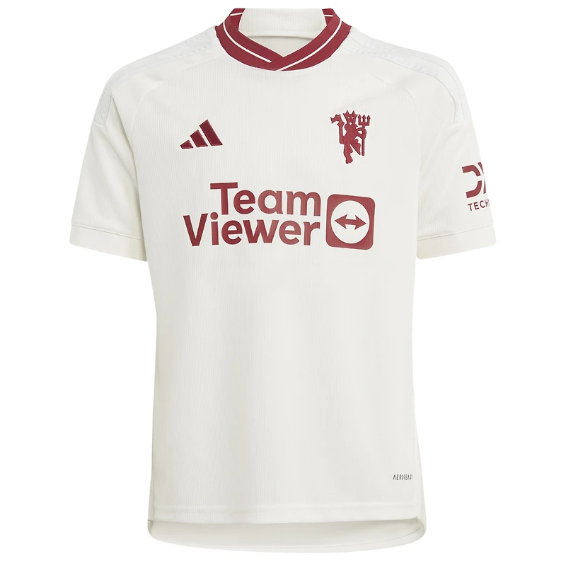 Maillot de joueur adidas Harry Maguire blanc Manchester United 2023/24 troisième réplique pour jeune