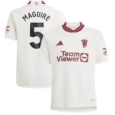 Youth adidas Harry Maguire White Manchester United 2023/24 Third Replica Player Jersey
