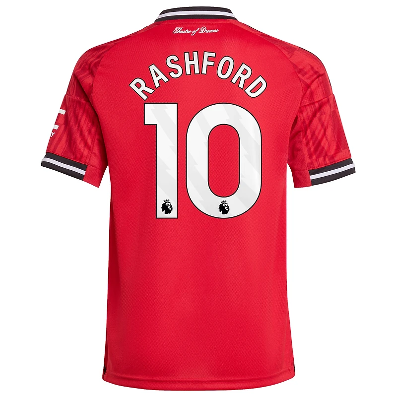 Maillot réplique rouge Marcus Rashford pour jeune joueur de Manchester United Domicile 2025/26
