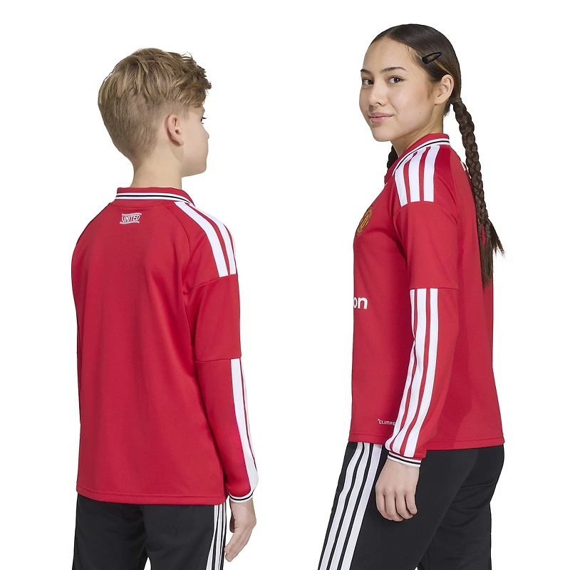 Youth adidas  Red Manchester United 2026/27 Home Replica Long Sleeve Jersey