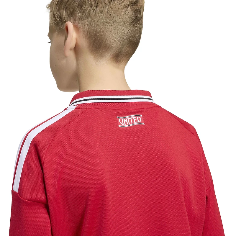 Youth adidas  Red Manchester United 2026/27 Home Replica Long Sleeve Jersey
