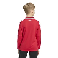 Maillot domicile réplique manches longues adidas rouge Manchester United 2026/27 pour jeunes
