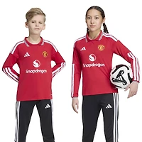 Youth adidas  Red Manchester United 2026/27 Home Replica Long Sleeve Jersey