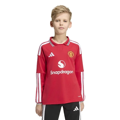 Youth adidas Red Manchester United 2026/27 Home Replica Long Sleeve Jersey