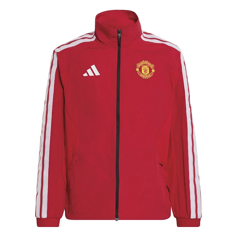 Youth adidas Red Manchester United 2026 Full-Zip Anthem Jacket