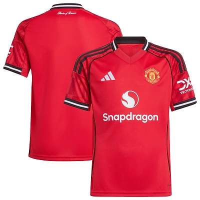 Youth adidas  Red Manchester United Home 2025/26 Replica Jersey