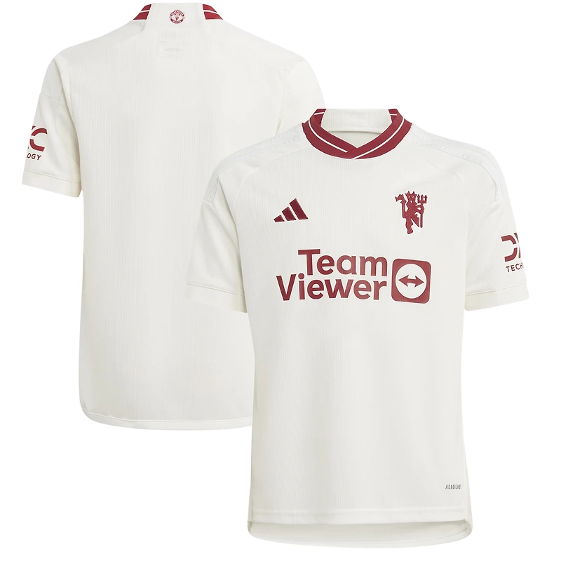 Youth adidas White Manchester United 2023/24 Third Replica Jersey