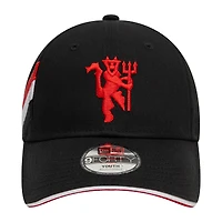 Youth New Era Black Manchester United Flag 9FORTY Adjustable Hat
