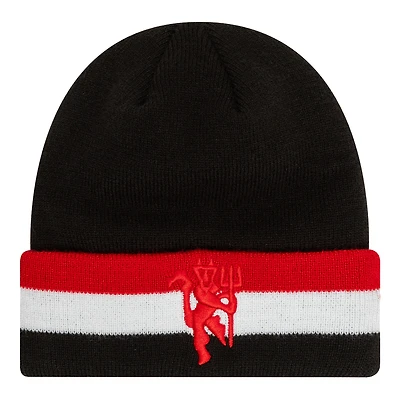 Youth New Era  Black Manchester United Flag Cuffed Knit Hat