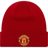Youth New Era  Red Manchester United Essential Cuffed Knit Hat