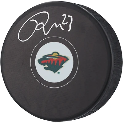 Rondelle de hockey autographiée par Marco Rossi du Wild du Minnesota