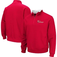 Men's Colosseum Red Marist Foxes Tortugas Quarter-Zip Sweatshirt
