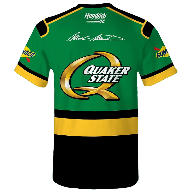 T-shirt vert pour homme de la collection Hendrick Motorsports Team, légende des Quaker State Mark Martin