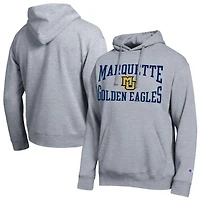 Men's Champion  Heather Gray Marquette Golden Eagles Team Hoodie