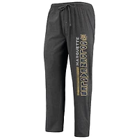 Men's Concepts Sport Heathered Charcoal/Navy Marquette Golden Eagles Meter Top & Pants Sleep Set