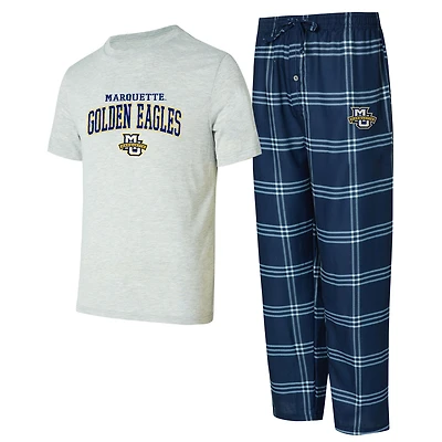 Ensemble de nuit pour homme Concepts Sport Marquette Golden Eagles avec haut et pantalon