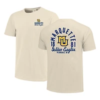 T-shirt crème pour homme avec logo de la mascotte des Golden Eagles Marquette