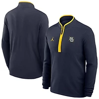 Men's Jordan Brand Blue Marquette Golden Eagles Victory Dri-FIT Half-Zip Pullover
