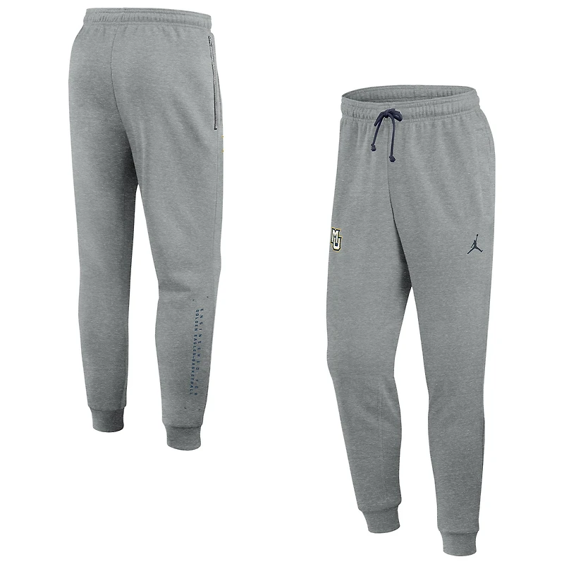 Men's Jordan Brand Heather Gray Marquette Golden Eagles Basketball Practice Dri-FIT Taper Sweatpants