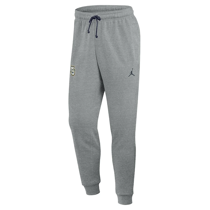 Pantalon de survêtement d'entraînement basketball Jordan Brand Heather Gray Marquette Golden Eagles pour homme, coupe Dri-FIT.