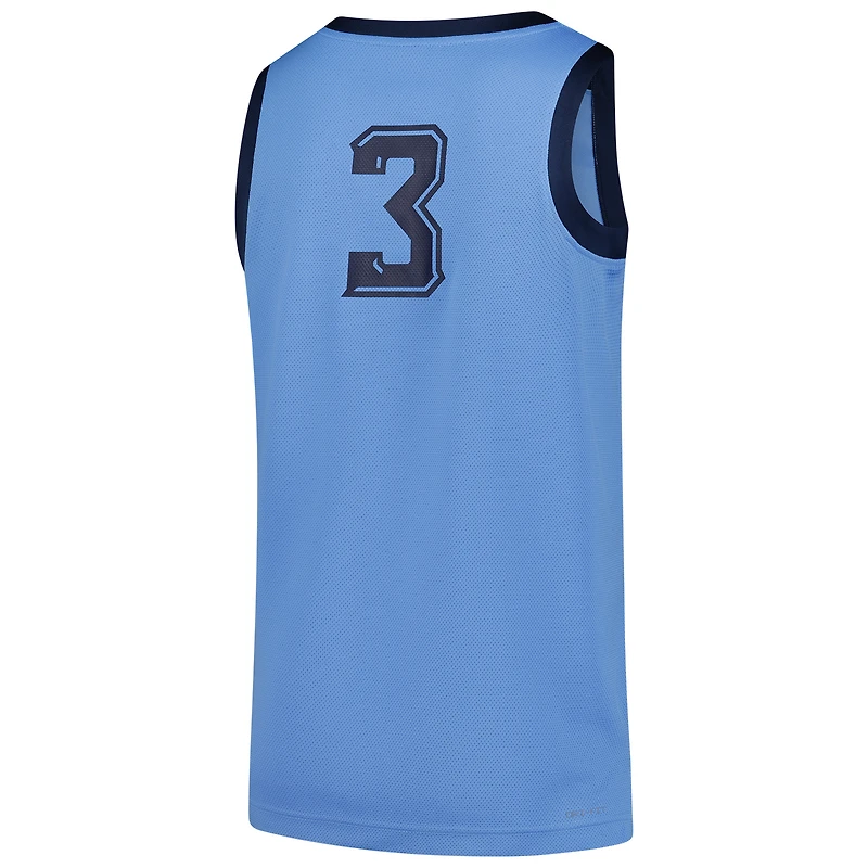 Maillot de basket-ball réplique Jordan Brand #3 Blue Marquette Golden Eagles pour homme