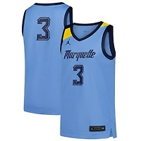 Maillot de basket-ball réplique Jordan Brand #3 Blue Marquette Golden Eagles pour homme