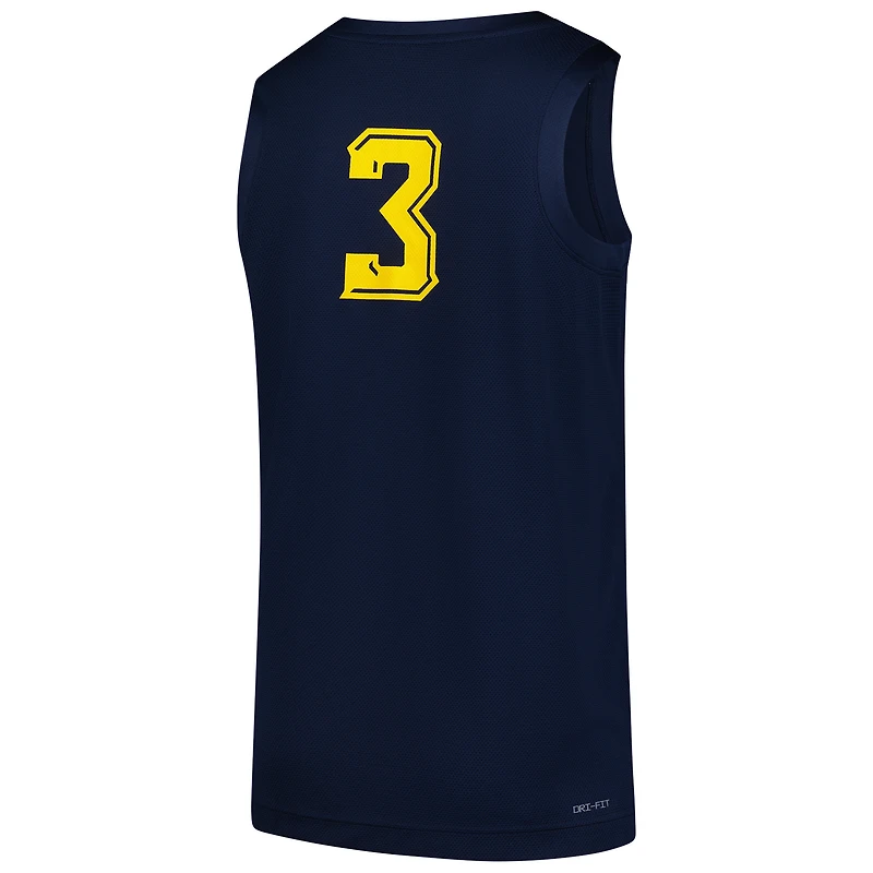 Men's Jordan Brand #3 Navy Marquette Golden Eagles Replica Basketball Jersey
